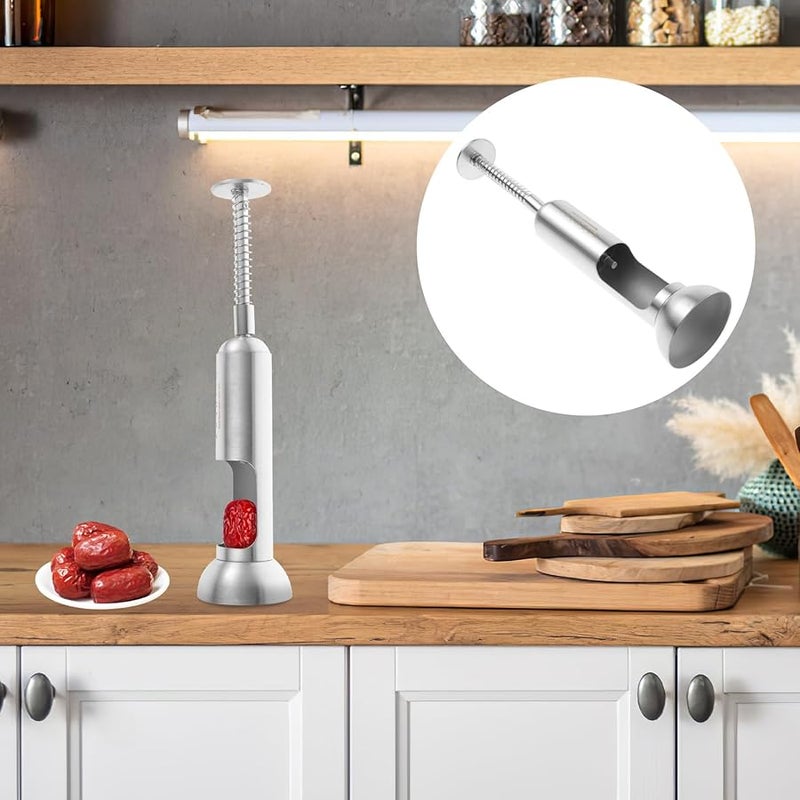 Stainless Steel Date Cherry Corer Remover Tool Kitchen Gadget for Jujube Fruit - Image 5
